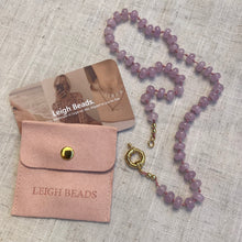 Load image into Gallery viewer, Lilac Hand Tied Necklace
