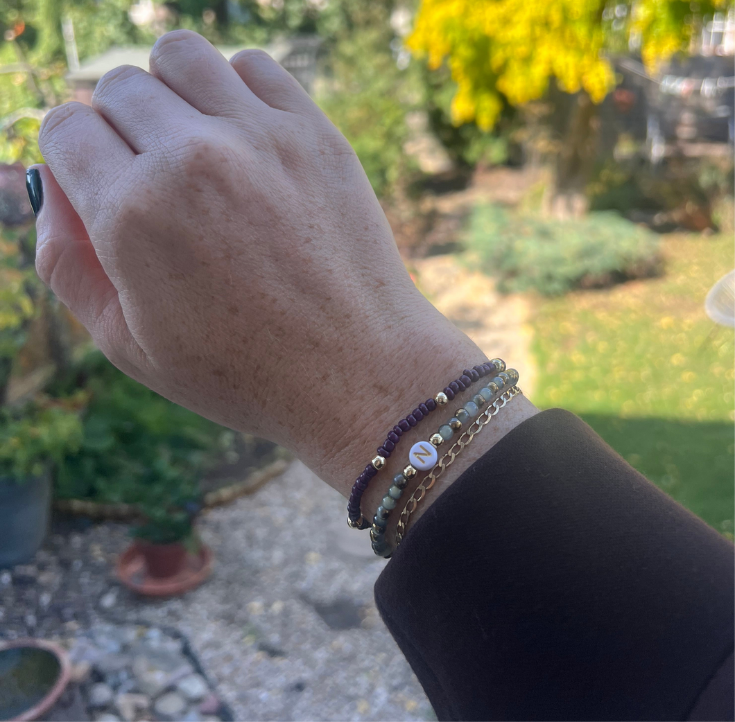 Autumn Initial Bracelet