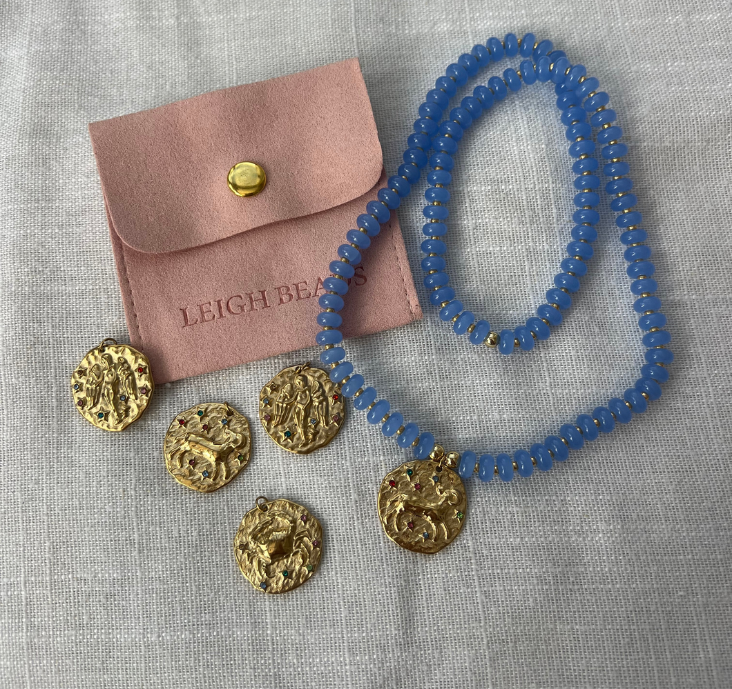 Zodiac Blue & Gold Necklace